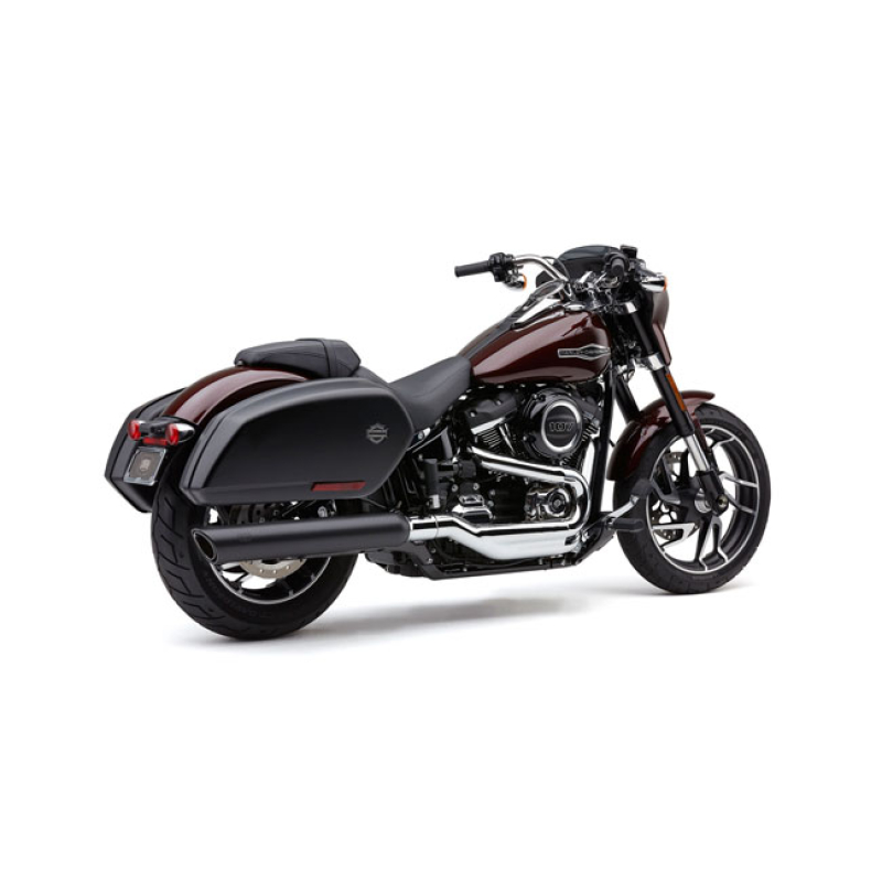 COBRA, 909 TWINS 4&quot; SLIP-ON MUFFLERS. BLACK 569231