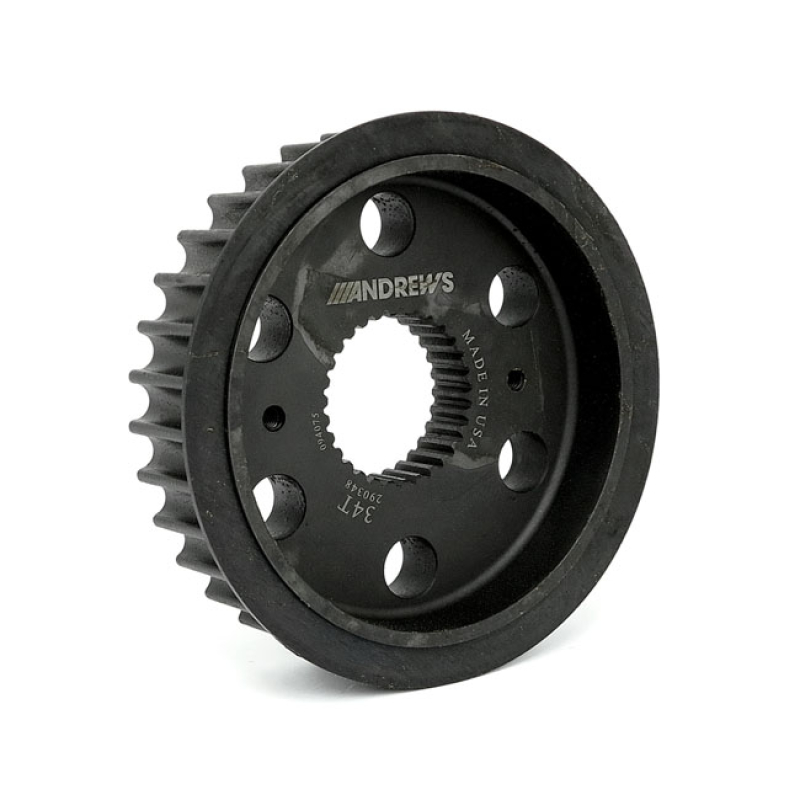 ANDREWS, M8 TRANSMISSION PULLEY 34T OVERDRIVE PULLEY. 6% LESS RPM FOR 572142