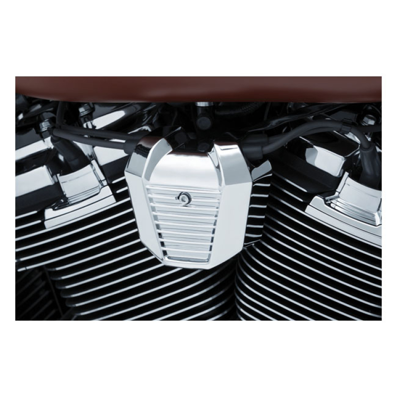 KURYAKYN, PRECISION COIL COVER. CHROME CHROME PLATED. SCULPTED ALUMINU 572786