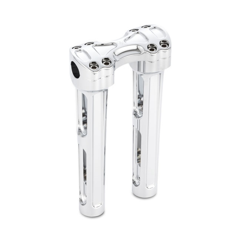 NESS METHOD RISERS 10&quot; CHROME 573477