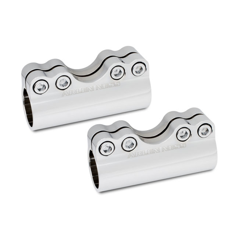 NESS MOLULAR BILLET HANDLEBAR CLAMP CHROME 1&quot; 573483