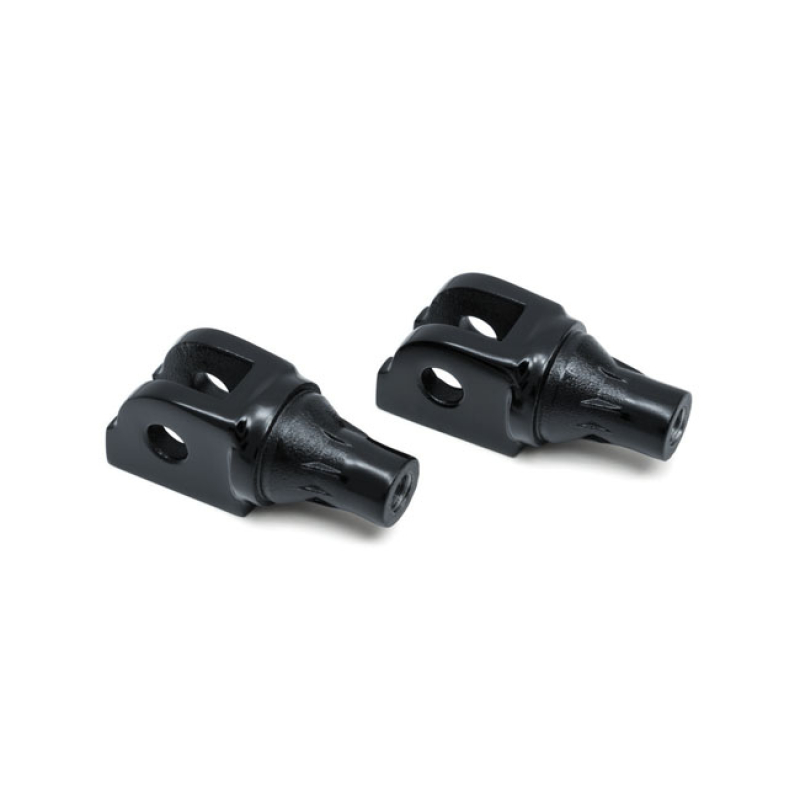 KURYAKYN, TAPERED FRONT FOOTPEG ADAPTER. GLOSS BLACK BLACK; FRONT 574102