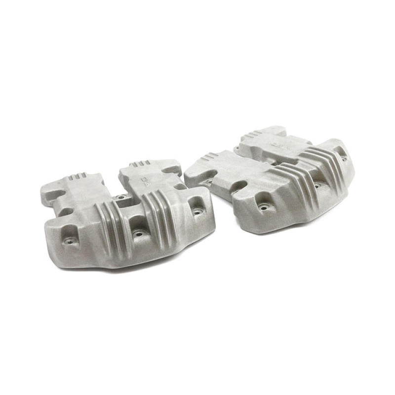 EMD, 'RIBBED STYLE' ROCKER COVER SET. RAW RAW ALUMINUM FINISH. CAREFUL 574263