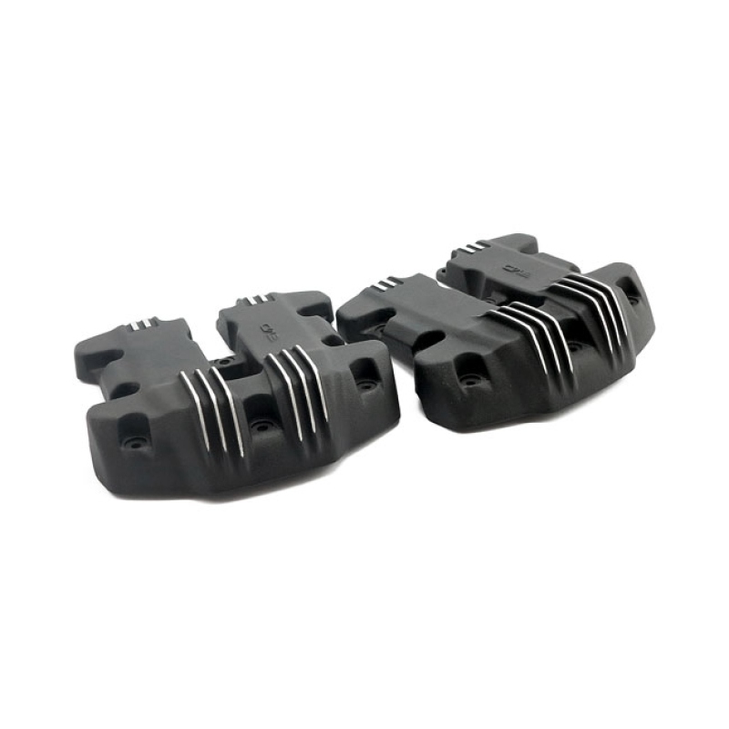 EMD, 'RIBBED STYLE' ROCKER COVER SET. BLACK CUT BLACK CUT FINISH. CARE 574266