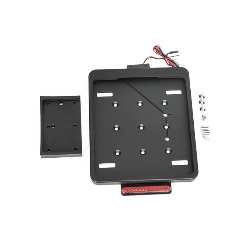 KILLER CUSTOM, &quot;BLIND HOLE&quot; GERMAN LICENSE PLATE HOUSING BLACK ANODIZE 575487