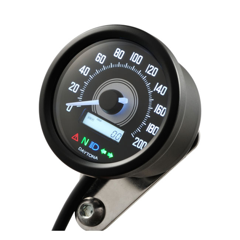 VELONA 60MM SPEEDOMETER BLACK 200KMH 577195