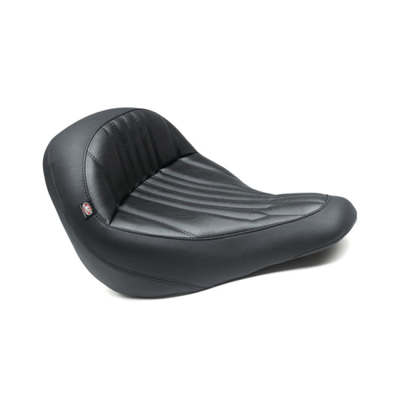 MUSTANG, STANDARD TOURING SOLO SEAT BLACK. 15&quot; WIDE. DAGGER STITCH DES 578016