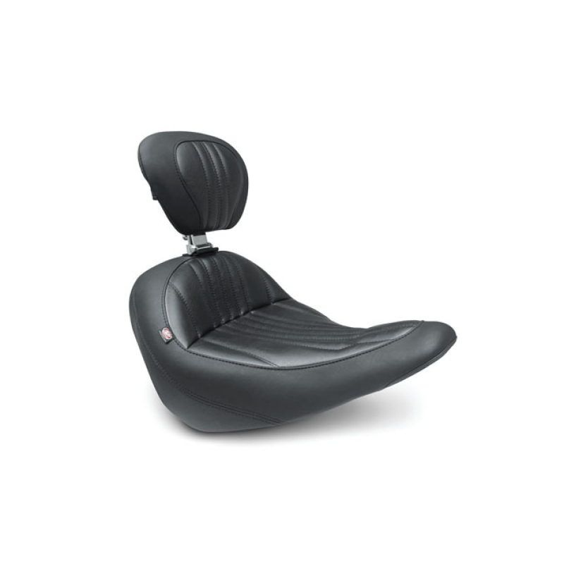 MUSTANG, STANDARD TOURING SOLO SEAT. WITH RIDER BACKREST BLACK. 15&quot; WI 578018