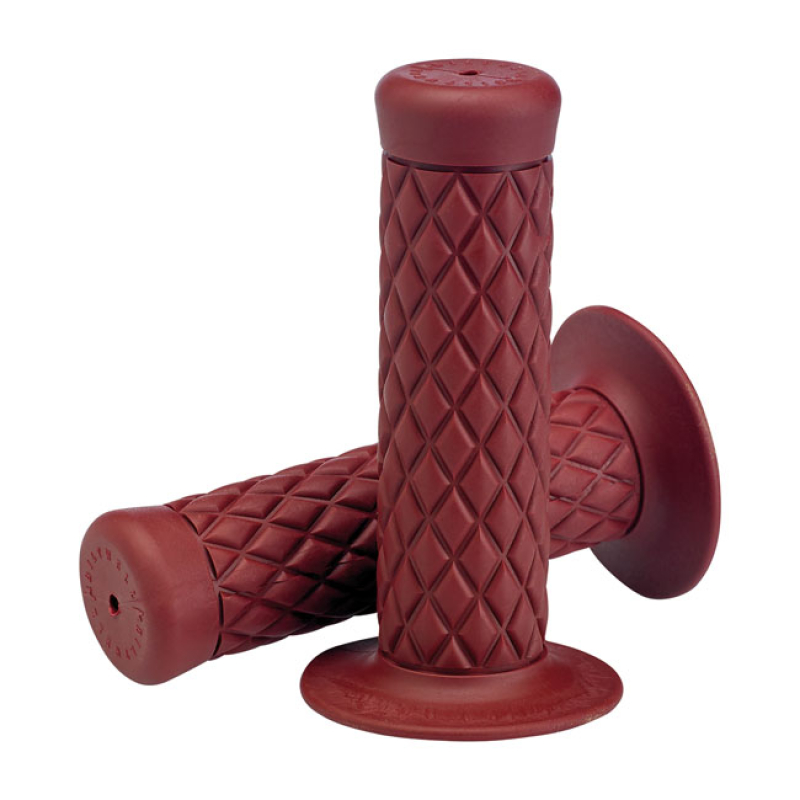 BILTWELL 1&quot; TPV GRIPS THRUSTER OXBLOODA TPV RUBBER GRIP SET, MANUFACT 578536