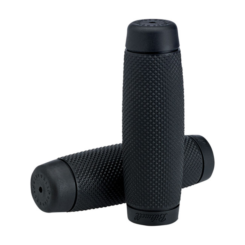 BILTWELL 1&quot; TPV GRIPS RECOIL BLACK A TPV RUBBER GRIP SET, MANUFACTURED 578542