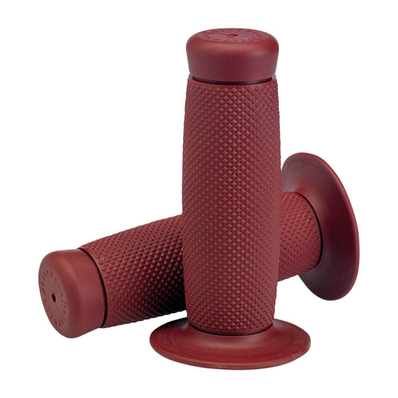 BILTWELL 1&quot; TPV GRIPS RENEGADE OXBLOOD A TPV RUBBER GRIP SET, MANUFACT 578552