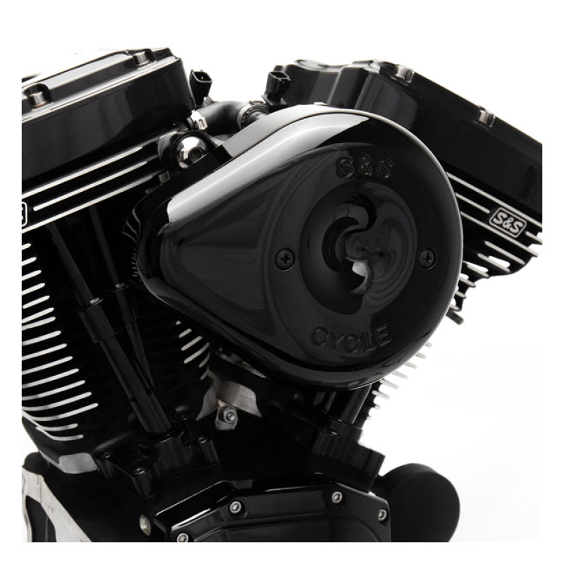S&S STEALTH, BLACK TEARDROP AIR CLEANER KIT BLACK. WITH TEARDROP COVER 580361