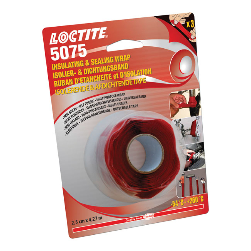 LOCTITE, 5075 RED INSULATING & SEALING WRAP TEMP. RANGE -54Â°C UP TO 2 586003