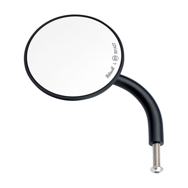 BILTWELL UTILITY ROUND MIRROR SHORT STEM BLACK ECE APPR. 586411