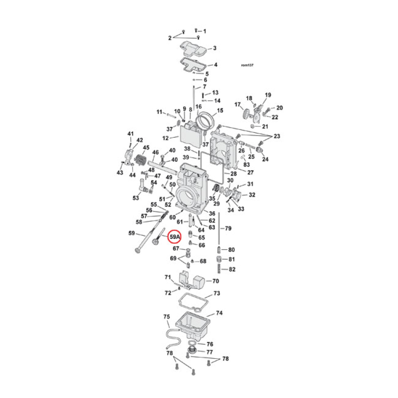 MIKUNI, SHORT IDLE ADJ. SCREW OPTIONAL (USE SPRING FROM STD SCREW) 587036