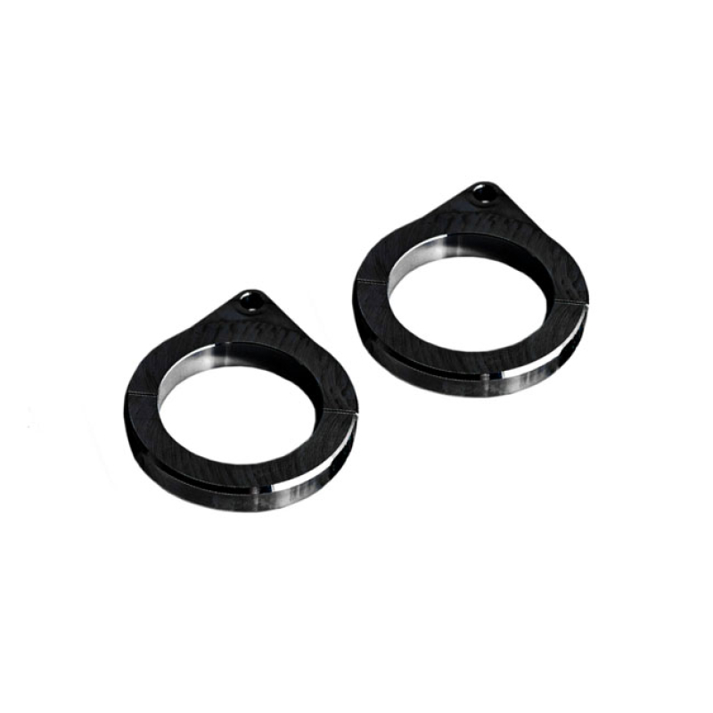 KILLER CUSTOM, SPEEDOMETER HOUSING BRACKETS. 1-1/4&quot; BLACK ALUMINUM. BL 587887