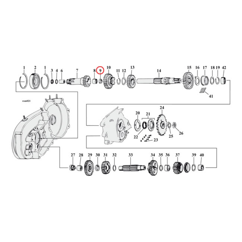 THRUST WASHER, MAINSHAFT LEFT 590193