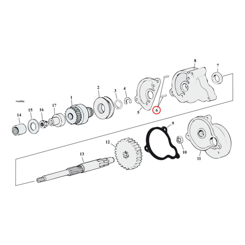 ROLL PIN, STARTER SHAFT HOUSING 590211