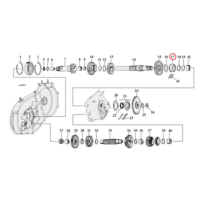 BEARING RACE, TRANSMISSION MAINSHAFT. +.002&quot; OVERSIZE REPLACEMENT FOR 590249