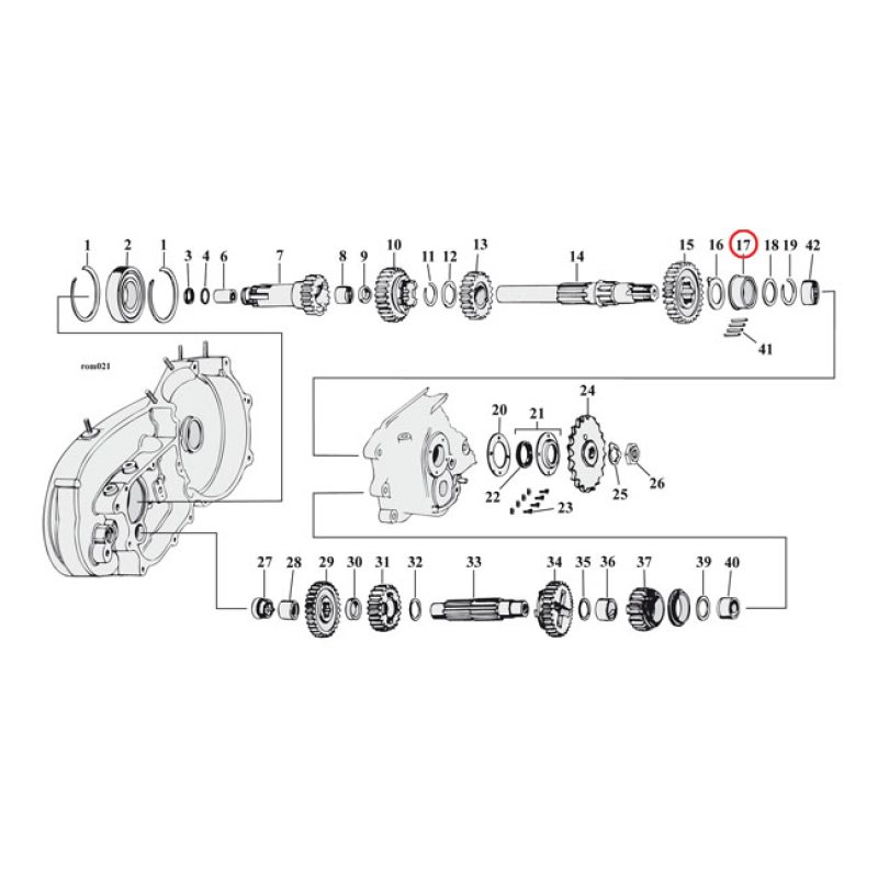 BEARING RACE, TRANSMISSION MAINSHAFT +.005&quot; OVERSIZE REPLACEMENT FOR O 590250