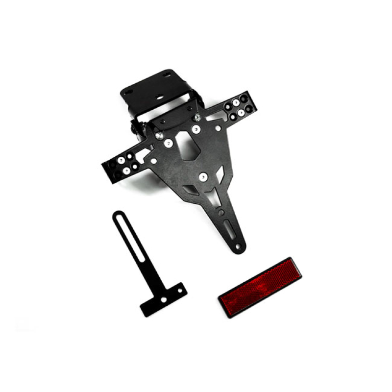 ZIEGER, UNDER FENDER LICENSE PLATE BRACKET KIT. PRO4 BLACK POWDER COAT 593234