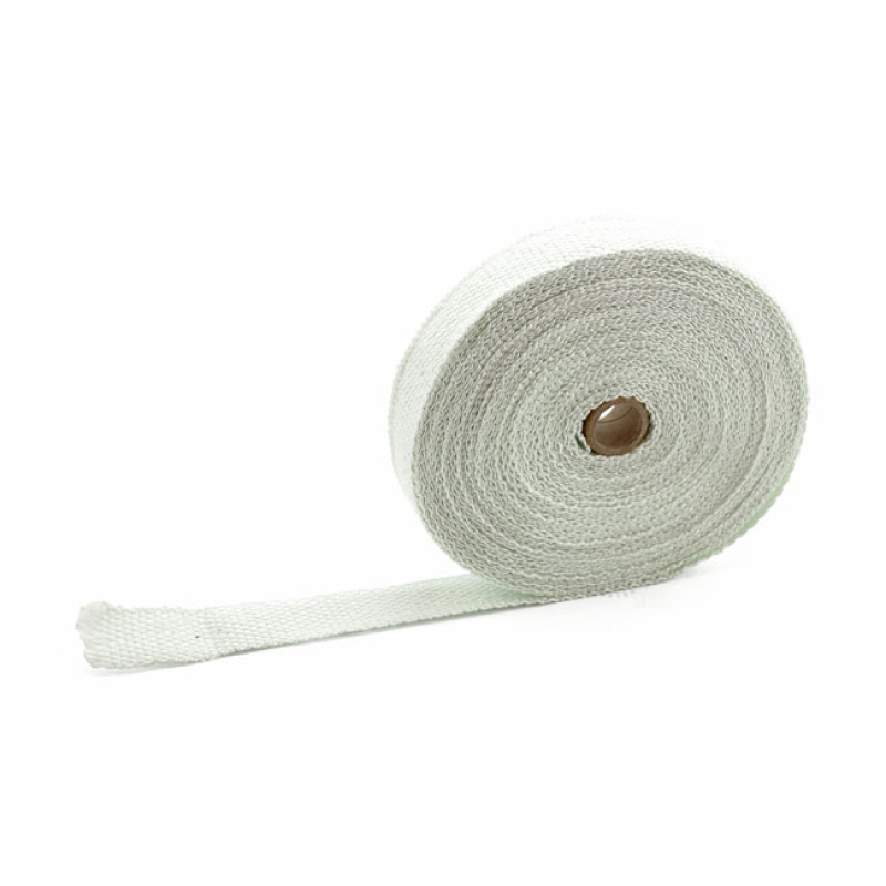 EXHAUST INSULATING WRAP. 1&quot; WIDE WHITE FIBERGLASS EXHAUST WRAP SOLD IN 597521