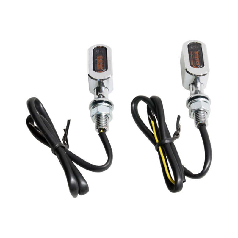 FASTLINE, LED TURN SIGNAL SET. CHROME, SMOKE LENS MINI TURN SIGNALS WI 597578