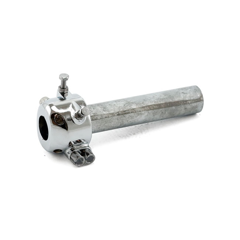 UNIVERSAL METAL THROTTLE GRIP 7/8&quot;/22MM HANDLEBARS, CHROME CHROME. DUA 598971