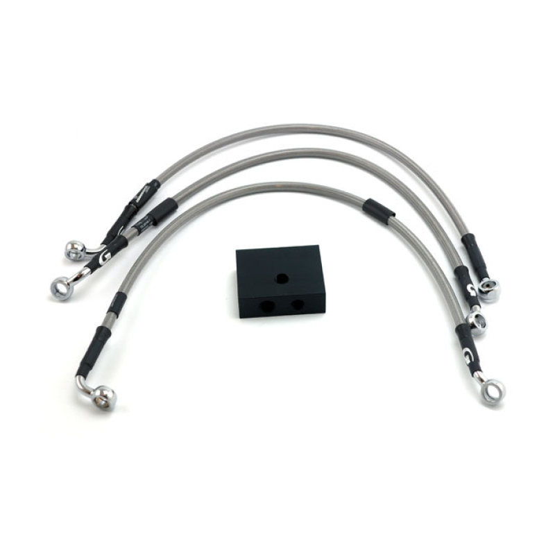 GOODRIDGE BRAKE LINE FRONT, STAINLESS CLEAR COATED STAINLESS CLEARCOAT 599147