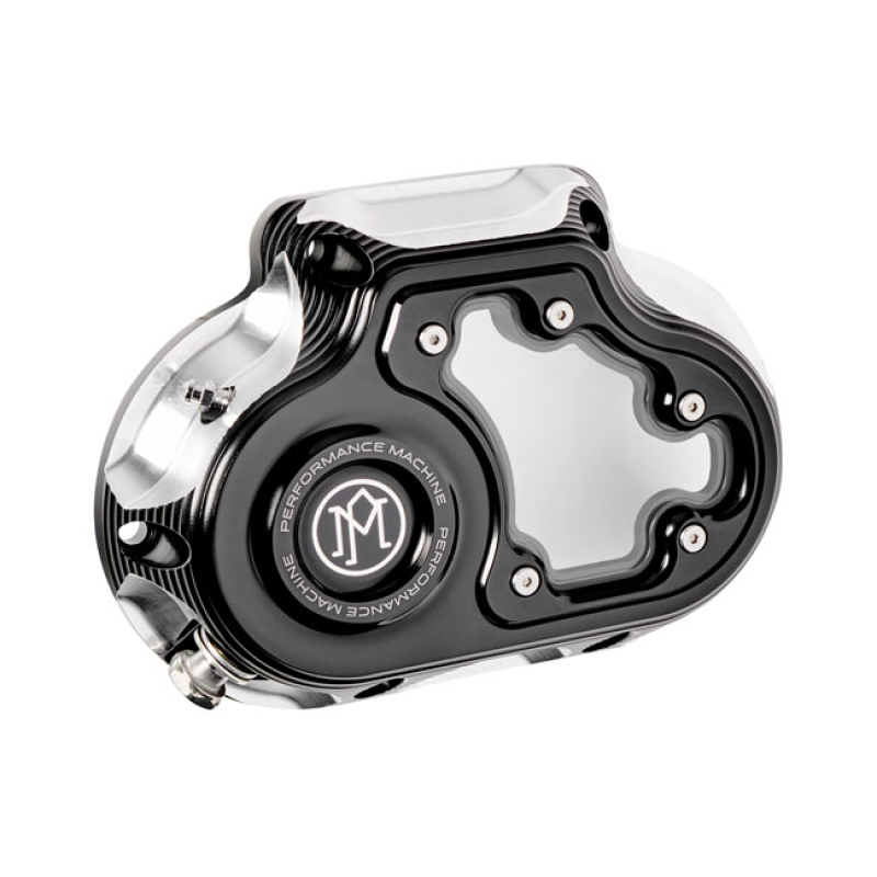 PM, TRANSMISSION END COVER VISION, HYDRAULIC. CONTRAST CUT BLACK ANODI 599346