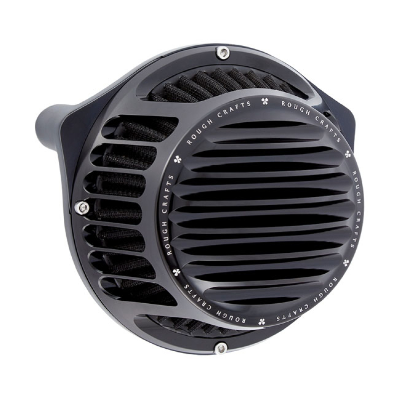 ROUGH CRAFTS, ROUND FINNED AIR CLEANER ASSEMBLY. ALL BLACK A CONTEMPOR 599484