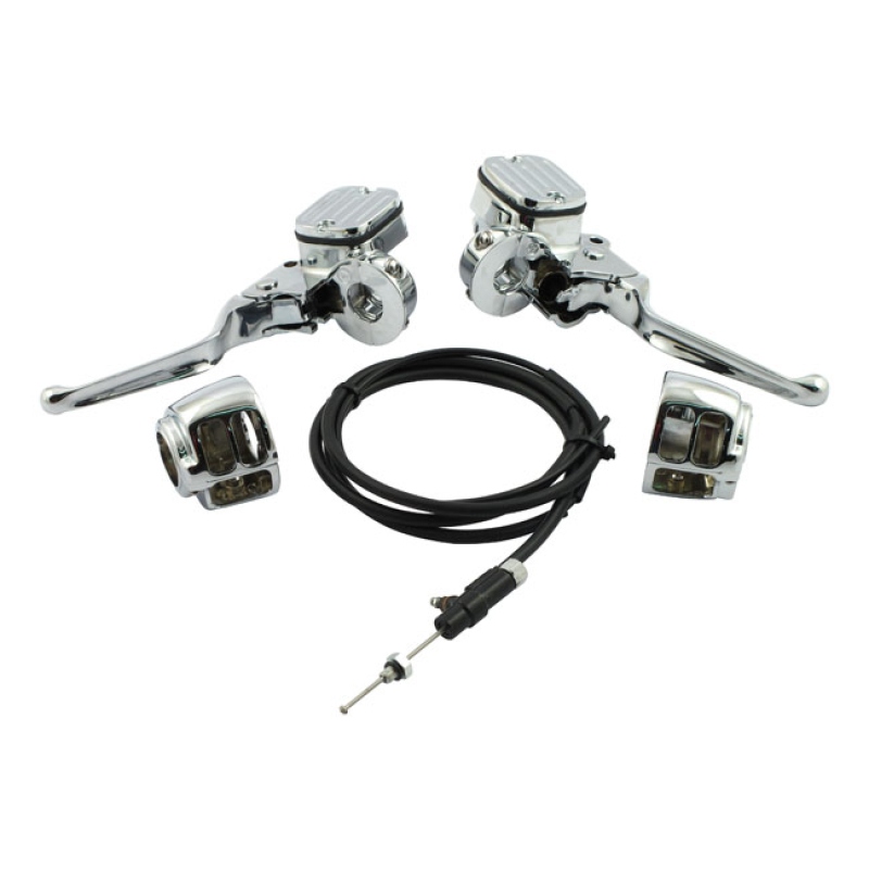 HANDLEBAR CONTROL HYDR. CLUTCH CONVERSION KIT. CHROME CHROME. INCL. BR 900566