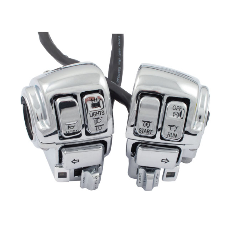 SWITCH HOUSING KIT CHROME, WITH CRUISECONTROL SWITCHES & 60 INCH WIRIN 900597