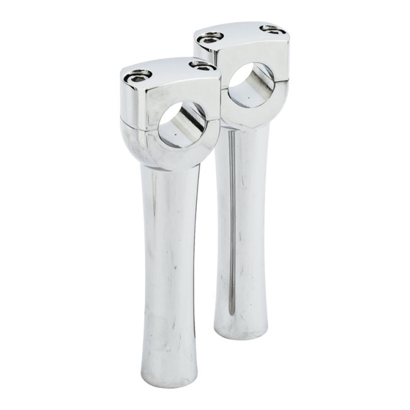 DIGHTON 6&quot; DOMED RISERS. CHROME CHROME. ALUMINUM LIGHTWEIGHT FOR 1&quot; HA 900854