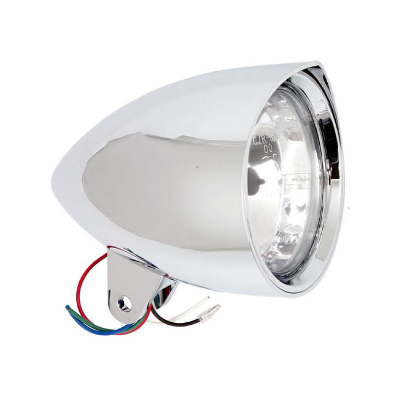 4-1/2&quot; HEADLIGHT W/ PEAK VISOR, CHR 900946