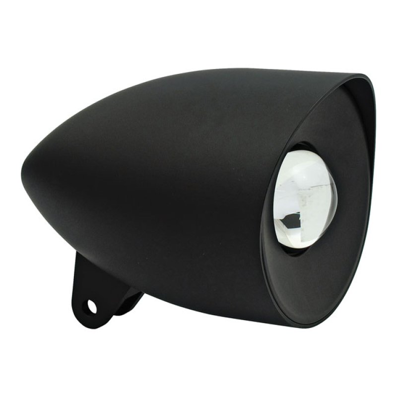 SMOOTHIE 4-1/2&quot; FISH EYE HEADLAMP WITH ROUND VISOR. BLACK 900969
