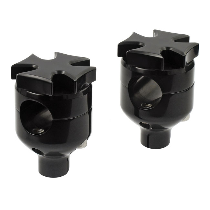 FLAT MALTESE RISER, 2&quot; BLACK 1/2 X 13 THREADED 900972