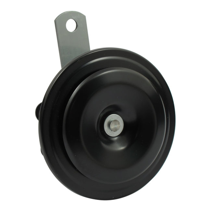 CUSTOM DISC HORN. 97MM. LOW TONE. BLACK - 12-VOLT   - 97MM DIAMETER  - 900992