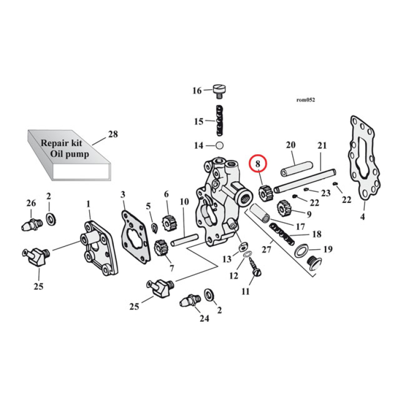 FEED GEAR, DRIVEN. OIL PUMP 901317