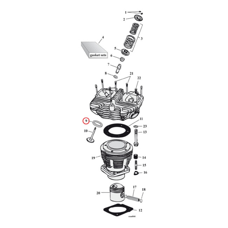 S&S, VALVE SEAT. INTAKE. 1.950&quot; OD 1.950&quot; 901345