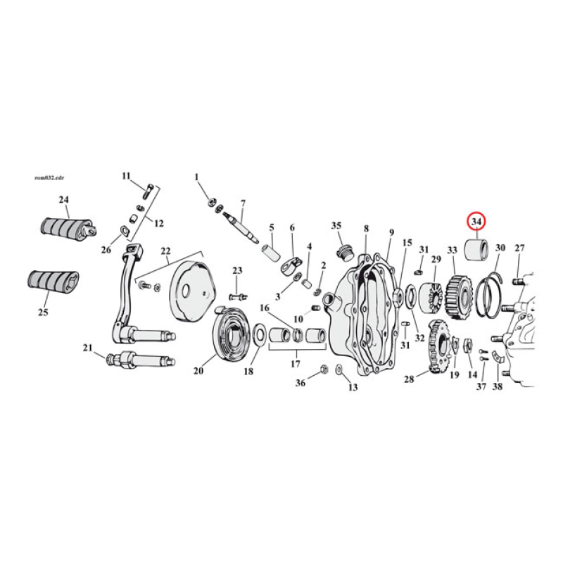 KICKSIRATTAAN PUSLA (PÄÄAKSELILLE) BT 50-85 -0BUSHING, KICKSTART GEAR 901365