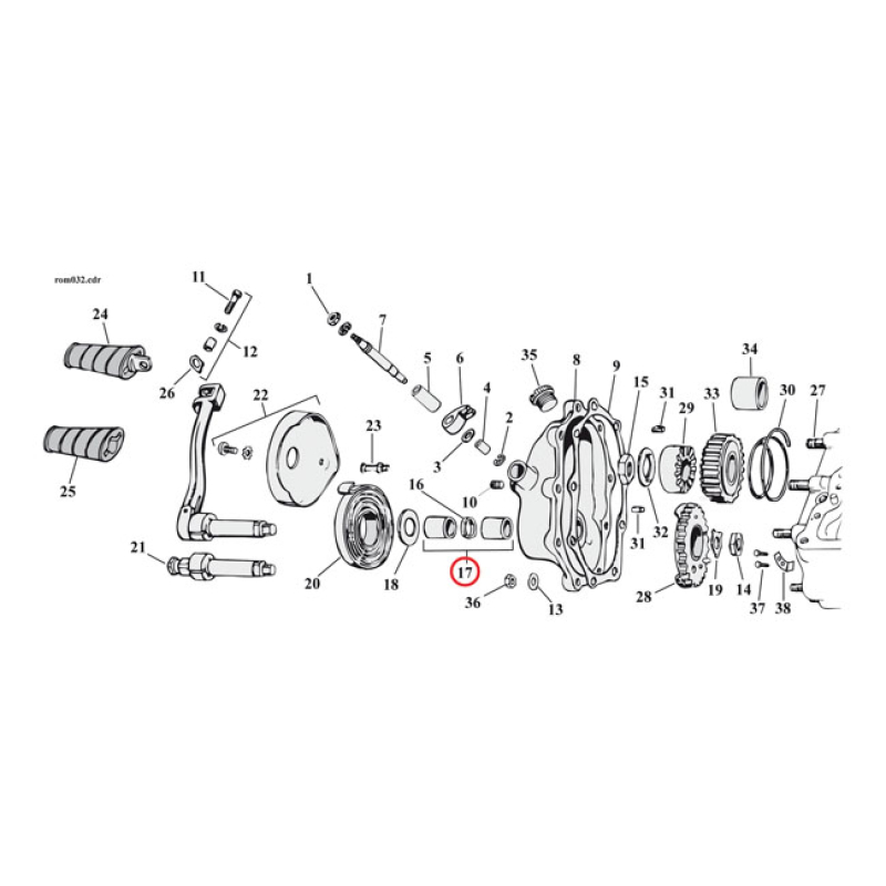 JIMS KICKSTART SHAFT BUSHING KIT JIMS +.005 901367