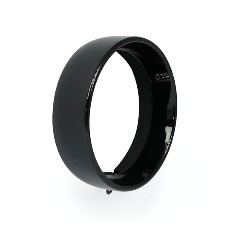 RECESSED TRIM RING. 5-3/4&quot; HEADLAMP. GLOSS BLACK OPTICALLY ELONGATES T 901369