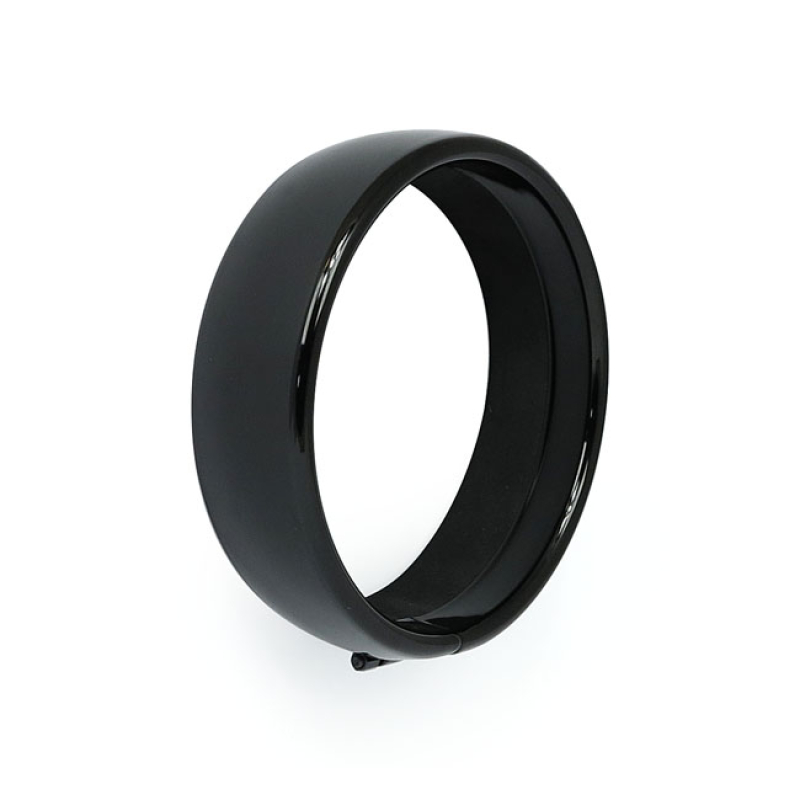 RECESSED TRIM RING. 5-3/4&quot; HEADLAMP. GLOSS BLACK OPTICALLY ELONGATES T 901373