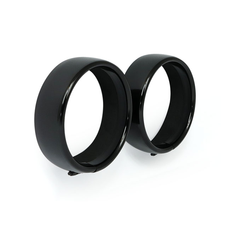 RECESSED TRIM RINGS. 4.5&quot; SPOTLAMP. GLOSS BLACK OPTICALLY ELONGATES TH 901379