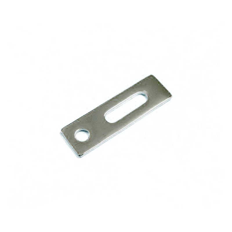 UNIVERSAL EXHAUST MOUNT BRACKET. 3&quot; LONG, 2 HOLES CHROMED STEEL. STRAI 901531