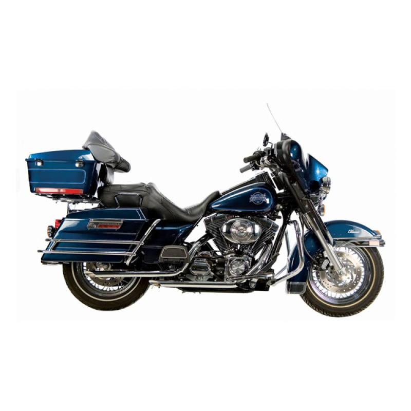 PAUGHCO, DRAG PIPES (40&quot;). CHROME INCL. HARDWARE. HEATSHIELD FRONT 906 902190