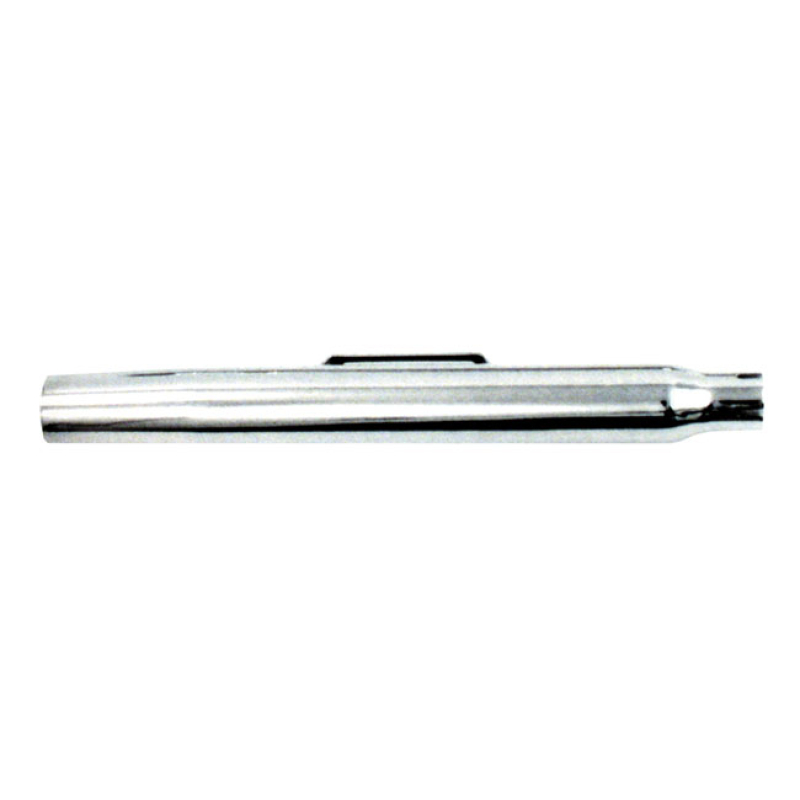PAUGHCO, TAPERED UNIVERSAL MUFFLER. 22&quot; LONG CHROME. MOUNTS TO STOCK F 902248