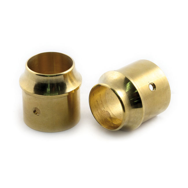PAUGHCO, BRASS EXHAUST TIP SET. 1-3/4&quot;. SHORT CURVE 902845