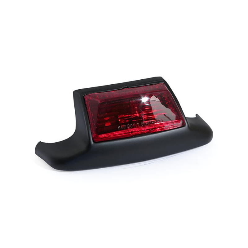 REAR FENDER TIP WITH LIGHT. RED LENS BLACK WITH 12V CLEAR BULB 904037